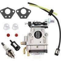 OEM Kit De Carburador Para Desbrozadora De 52 Cc, 49 Cc Y 43 Cc Con Junta, Manguera, Buj&iacute;a Y Filtro De Combustible - Crezuo