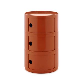Kartell New Big Componibili 3 Container, H 69,5 cm, orange