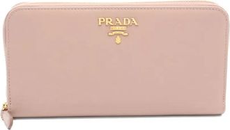 Prada Portafoglio in pelle con zip - Rosa