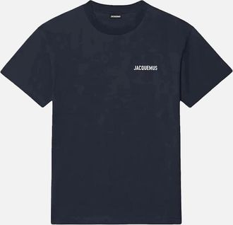 Jacquemus Mens Jacquemus Le Logo T-Shirt Dark Blue - Size: 38