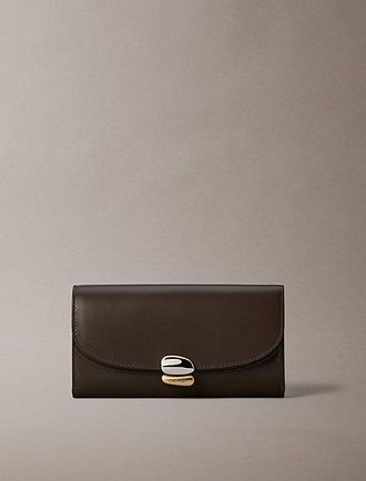 Calvin Klein Cartera Larga De Plegado Triple De Piel