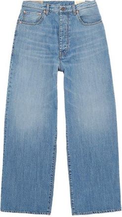 Fortela Jaron Wide-Leg Bleach Wash Denim Trousers in D370 at Nordstrom, Size 28 31 Eu