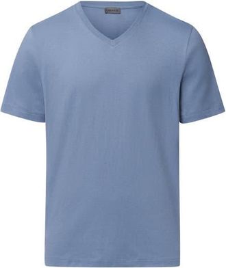 Hanro Living Shirts Cotton V-Neck T-Shirt in Dusky Aqua at Nordstrom, Size Small