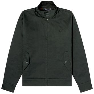 Fred Perry Harrington-jas In Gewaxt Nachtgroen