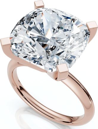 Pompeii3 Certified 7Ct Cushion Diamond Engagement Ring 14k Gold Lab Grown