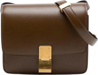 Celine Pre-owned Classic Box Crossbody Bag - Dames - Vintage Schoudertas - Bruin - ONE Size - Leer - Vintage