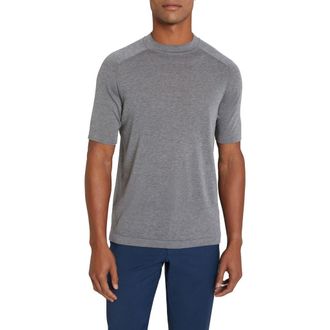 Jack Victor Victoria Cotton & Silk T-Shirt in Light Grey at Nordstrom Rack, Size Xx-Large