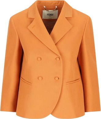 Fendi double-breasted blazer - Oranje