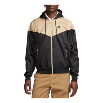 Nike Sportswear Windrunner Hooded Jacket Black Tan DA0001-015