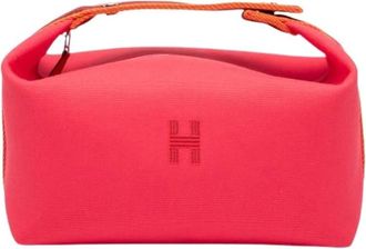 Hermès Pre-owned Mini Bags, female, Pink, Size: ONE SIZE Pre-owned Canvas Pouch