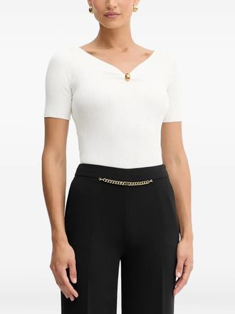 Marciano Kathleen ribbed T-shirt - White