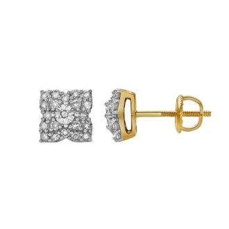 LuvMyJewelry Sombra 10K Yellow Gold Diamond Unisex Earrings - 0.26 Cts at Nordstrom