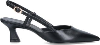 Stuart Weitzman Black Vinnie 50 Calf Leather Pumps