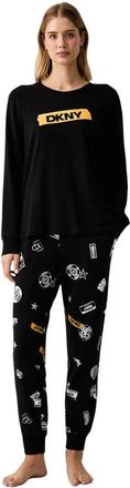 DKNY Dkny - Pyjama - Dames - Nachtkleding & Lounge - Zwart - Maat: XS Katoen
