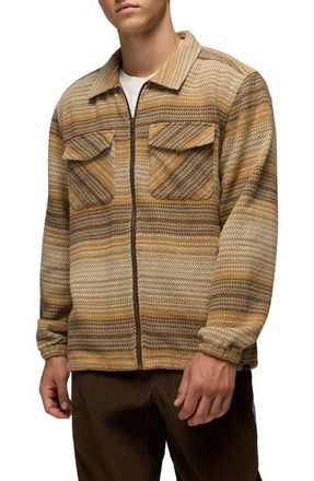 Prana Heritage Flannel Zip-Up Shirt in Dark Roast at Nordstrom, Size Xx-Large