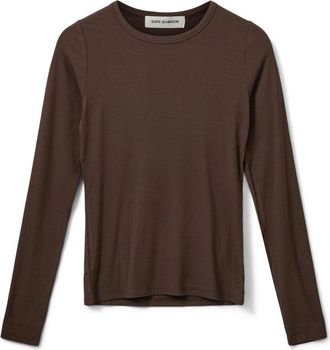 Sofie Schnoor Bruin Fudge Lange Mouw T-shirt - Dames - Longsleeves - Bruin - S - Spandex - Tops