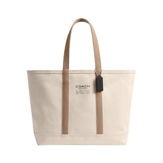 Coach Tassen, Dames, Wit, ONE Size, Leer, Utility Tote