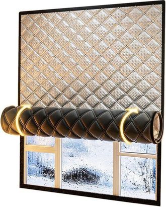No Brand Set Di Tende Invernali Antivento E Termoisolanti Per Finestre (130x150 Cm)