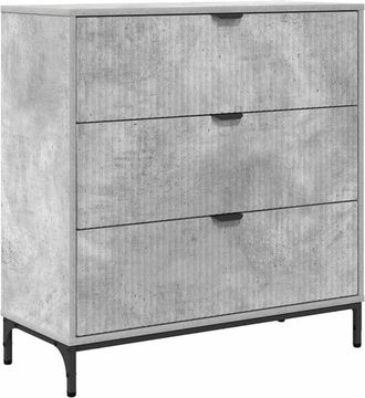 vidaXL Sideboard Concrete grey 79.5 x 33 x 82 cm Engineered wood vidaXL