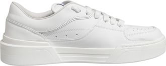 Dolce & Gabbana White Miami Leather Low Top Sneakers Mens Shoes (Pre-Owned)