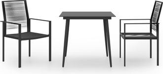 vidaXL Juego De Comedor De Jard&iacute;n 3 Piezas Vidaxl