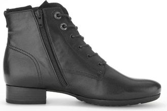 Gabor Zwarte veterschoenen voor vrouwen - Dames - Veterlaarzen - Zwart - 44 EU - Leer - Schoenen