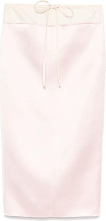 Khaite Roze Maxi Rok met Trekkoord - Dames - Midirokken - Roze - S - Rokken