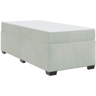 vidaXL Estructura De Cama Con Colch&oacute;n Gris Claro 80 X 200 Cm Vidaxl