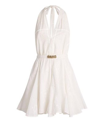 Maje Cotton Embroidered Mini Dress Size XS