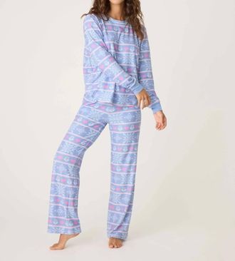 PJ Salvage Mountain Bound Pajama Set In Denim