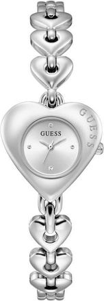 Guess Valerie Heart Bracelet Watch, 28mm in Silver at Nordstrom