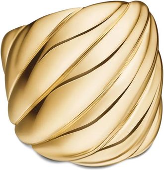 David Yurman Anello Sculpted Cable in oro giallo 18kt (20mm)