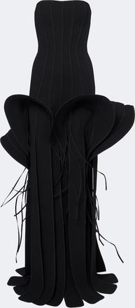 Maticevski Kingdom fringed peplum gown