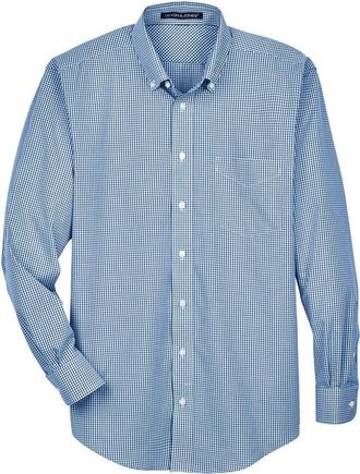 Devon & Jones Crown Collection Gingham Check Woven Dress Shirt