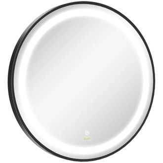 Kleankin Bathroom Round Mirror with 3 Temperature Colours | TJ Hughes