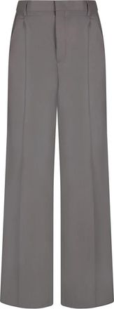 Tagliatore Pebony Wide Broeken - Dames - Wijde Broeken - Grijs - M - Leer - Broeken