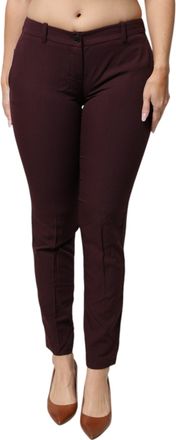 Aniye By Maroon Mid Waist Tapered Skinny Dress Womens Pants (Pre-Owned)