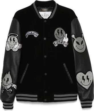 Philipp Plein smile-motif jacket - Black