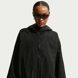 Nike Womens Nike Sportswear Oversized Hooded Jacket in Black | IQ0056-010