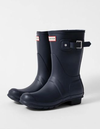 Hunter Womens Hunter Original Short Womens Wellies - Navy - Size: 6