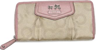 Coach pink Canvas Long Wallet (Bi-Fold) (Pre-Owned)