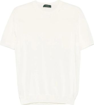 Zanone Sweaters White - Heren - Ronde hals truien - Wit - M - Truien & Vesten