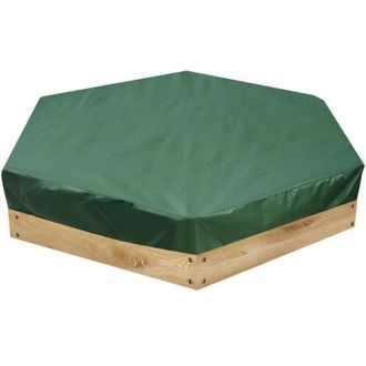 OEM Telo Di Copertura Per Sabbiera (180x150 Cm) - Impermeabile E Antipolvere - Per Sabbiere Esagonali - Verde - Con Coulisse - Per Evitare La Contaminazio