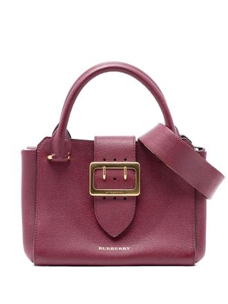 Burberry 2000-2017 Small Grained Leather Buckle Tote satchel - women - Calf Leather - One Size - Red