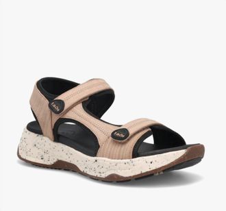 Taos Womens Super Side Sandals In Natural Emboss