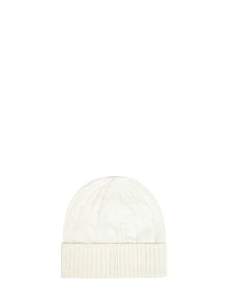 Polo Ralph Lauren Womens Beanie Wool And Cashmere Ivory Hat