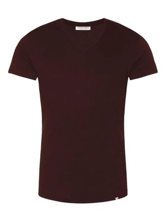 Orlebar Brown v-neck cotton t-shirt - men - Cotton - S - Red