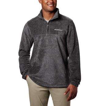 Columbia Mens Steens Mountain Half Zip Fleece Jacket, Charcoal Heather, 1X