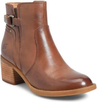 B&oslash;rn Reis Bootie in Dark Brown Leather at Nordstrom, Size 9.5