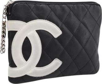 Chanel Pre-owned Pouch - Dames - Vintage Clutch - Zwart - ONE Size - Leer - Vintage